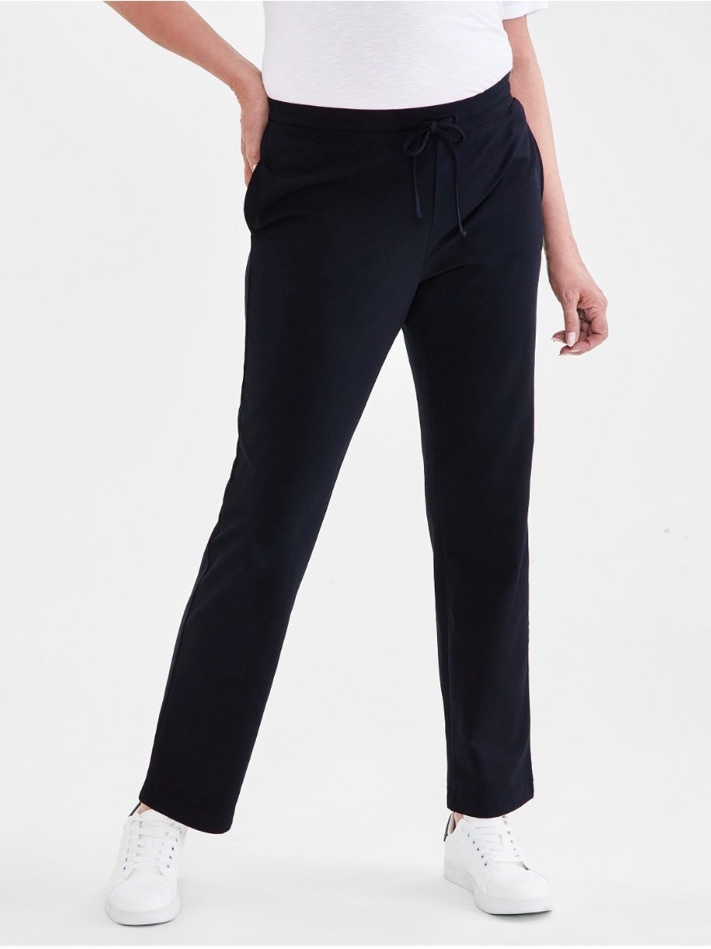 Style & Co. Black Drawstring Straight-Leg Joggers